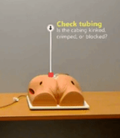 The Instruct step: situated AR instructions on the wound model