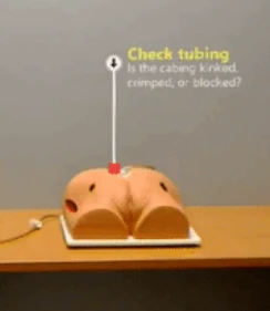The Instruct step: situated AR instructions on the wound model
