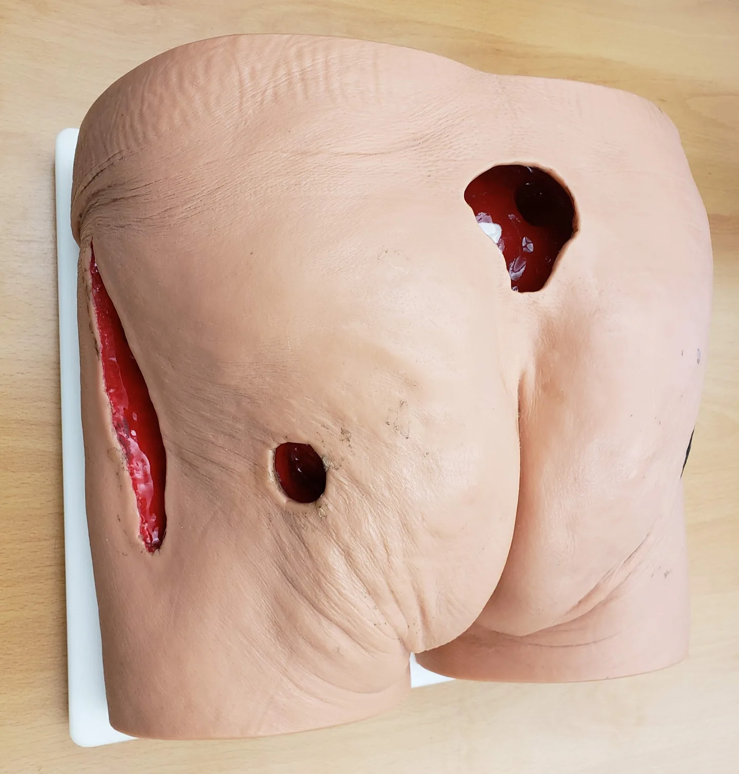 VATA's Seymour Wound Care Model — a static plastic training model with three fixed wound types